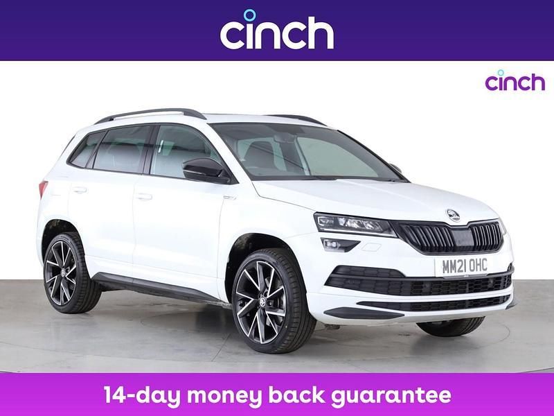 White Used 2021 Skoda Karoq SportLine SUV | £22,449 (Fair price) - Image 1/3