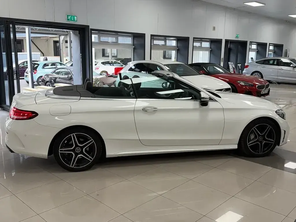Used Mercedes C220 AMG line 194 HP (142 kW) 2018 White Cabriolet
