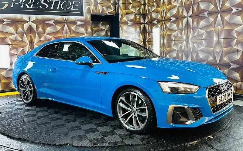 Used Audi A5 S-Line 190 HP (139 kW) 2020 Blue Coupe