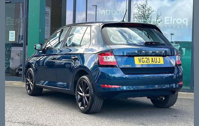 Used Skoda Fabia Colour Edition 94 HP (69 kW) 2021 Petrol blue metallic black magic pearl effect Hatchback