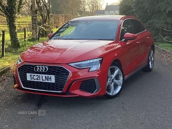 Used Audi A3 S-Line 110 HP (80 kW) 2021 Red Sedan