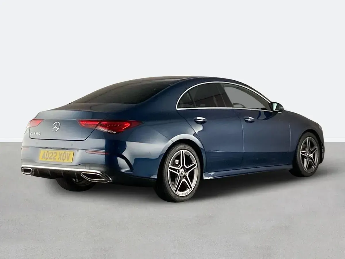 Used Mercedes CLA180 AMG line 136 HP (100 kW) 2022 Blue Sedan