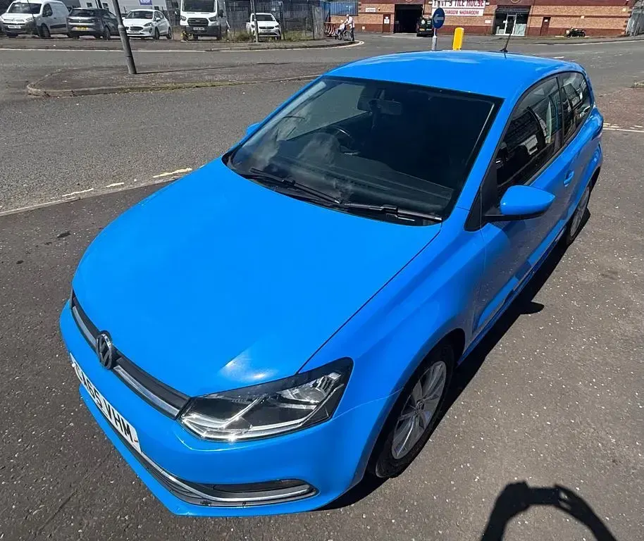 Used VW Polo SE 60 HP (44 kW) 2016 Blue Hatchback