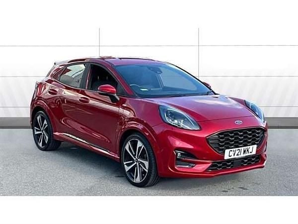 Red Used 2021 Ford Puma Gen-E ST-Line X SUV | £13,788 (Fair price) - Image 1/4