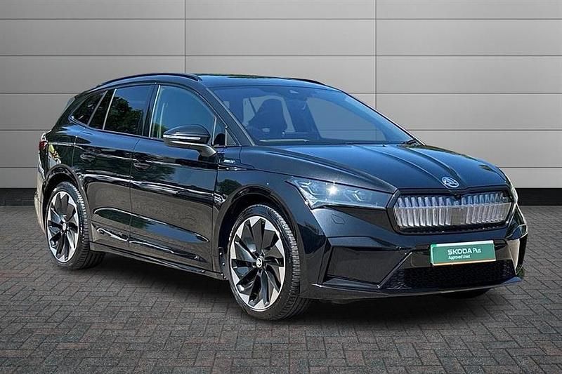 Black magic pearl effect Used 2023 Skoda Enyaq iV SportlinePlus SUV | £22,500 (Good price) - Image 1/2