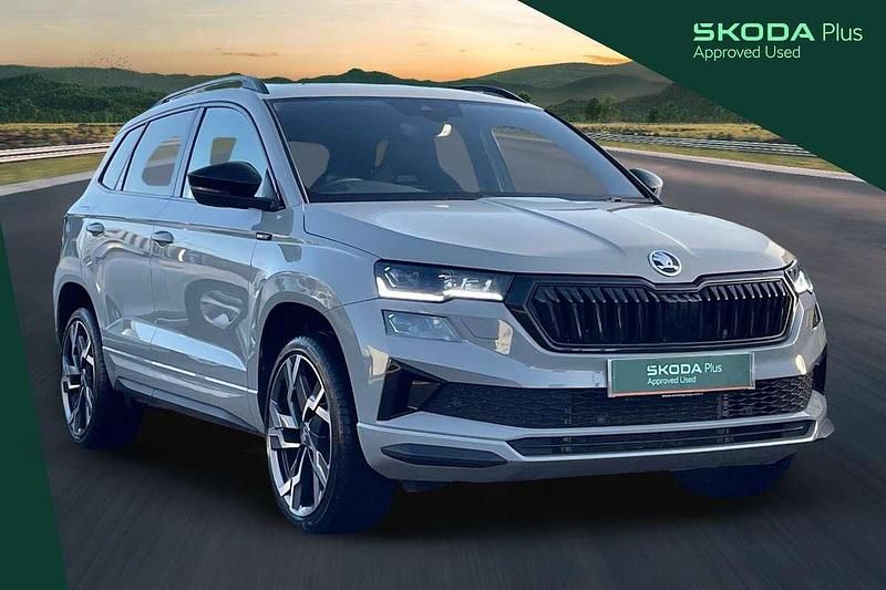 Grey Used 2024 Skoda Karoq SportLine SUV | £28,379 (A bit pricey) - Image 1/3