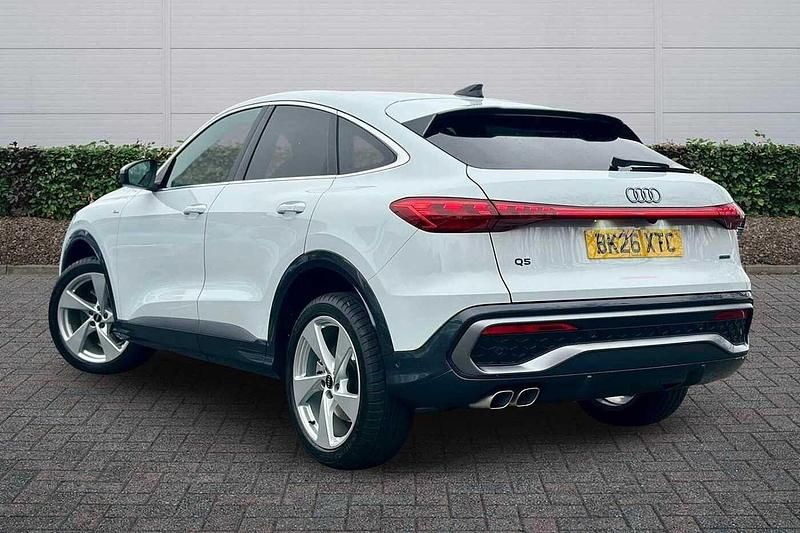 New Audi Q5 S-Line 2026 Glacier white, metallic SUV