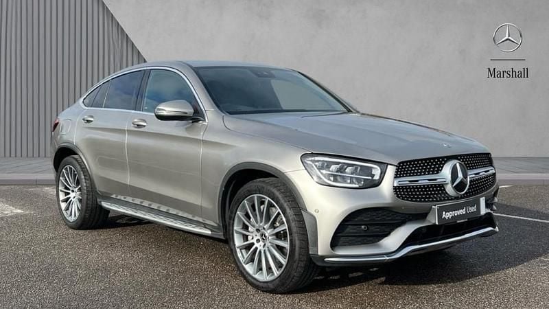 Used Mercedes GLC300 AMG Line Premium 258 HP (189 kW) 2022 Mojave silver metallic Coupe