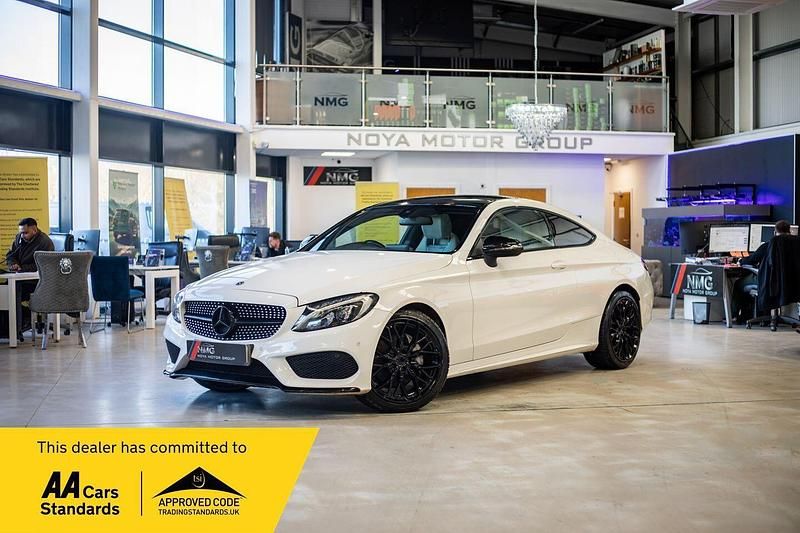 Used Mercedes C200 AMG line 2017 White Coupe
