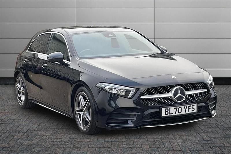 Used Mercedes A200 AMG line 163 HP (119 kW) 2020 Cosmos black Hatchback