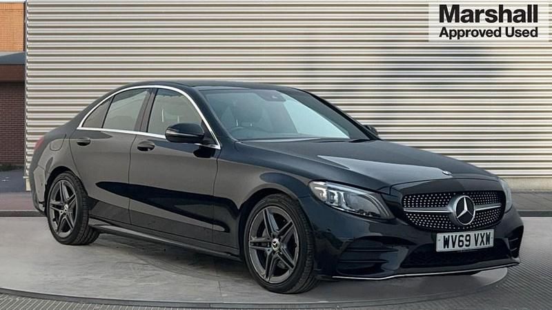 Black Used 2019 Mercedes C220 AMG Line Premium Sedan | £15,912 (Fair price) - Image 1/4