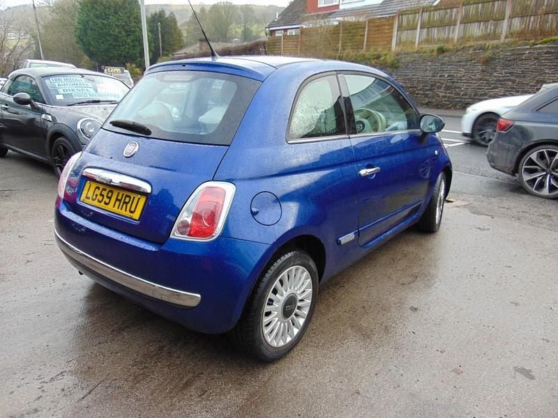 Used Fiat 500 Lounge 69 HP (50 kW) 2009 Blue Hatchback