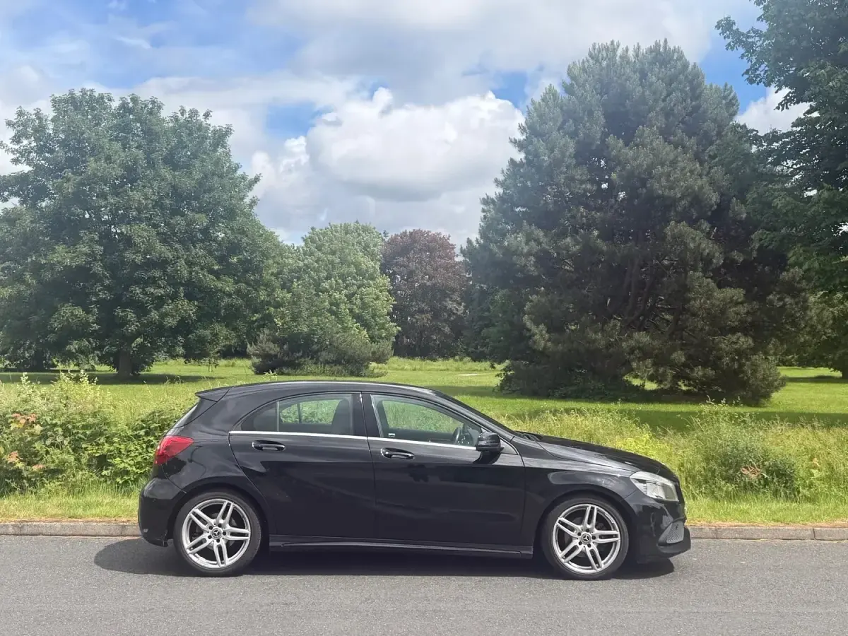 Used Mercedes A200 AMG line 2017 Black Hatchback