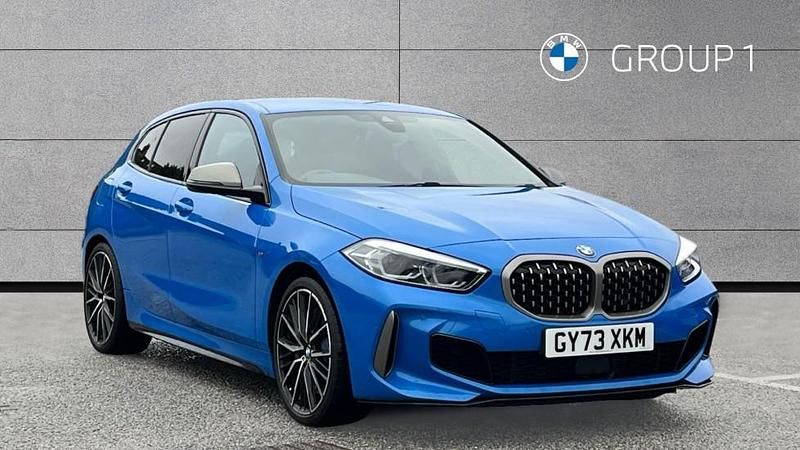 Misano blue Used 2023 BMW M135 Comfort Edition Hatchback | £28,395 (Fair price) - Image 1/4