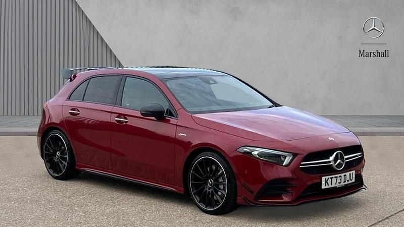 Red Used 2023 Mercedes A35 AMG Premium Plus Hatchback | £34,995 (Fair price) - Image 1/4