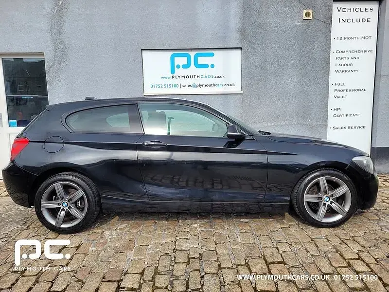 Used BMW 114 Sport Line 102 HP (75 kW) 2014 Black Hatchback