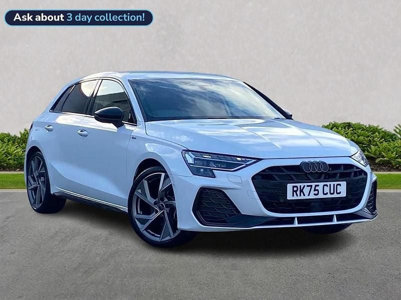 Used Audi A3 Black Edition 150 HP (110 kW) 2025 White Hatchback