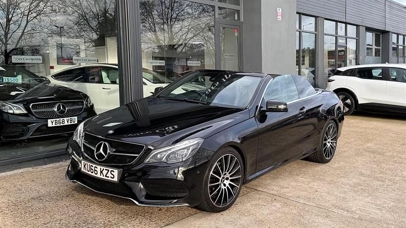 Used Mercedes E220 AMG line 2016 Black Cabriolet