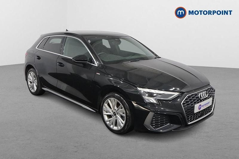 Black Used 2022 Audi A3 e-tron S-Line Hatchback | £20,799 (Fair price) - Image 1/4