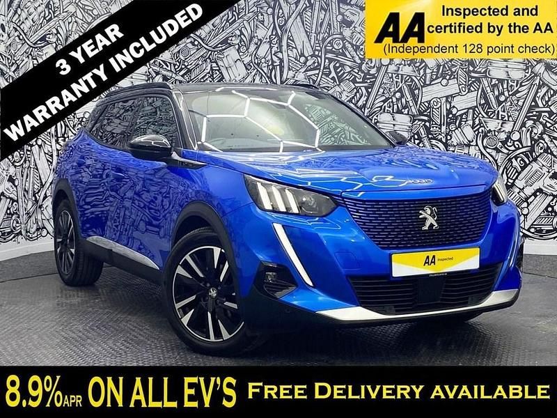 Blue Used 2020 Peugeot e-2008 GT-line SUV | £12,495 (Fair price) - Image 1/2