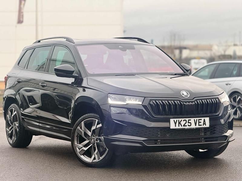 Black Used 2025 Skoda Karoq SportLine SUV | £26,640 (Fair price) - Image 1/4