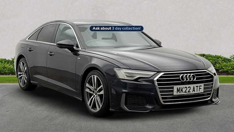 Blue Used 2022 Audi A6 S-Line Sedan | £28,102 (Fair price) - Image 1/4