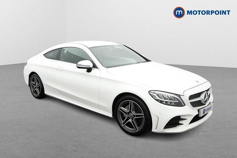 White Used 2019 Mercedes C200 AMG line Coupe | £18,649 (Fair price) - Image 1/4