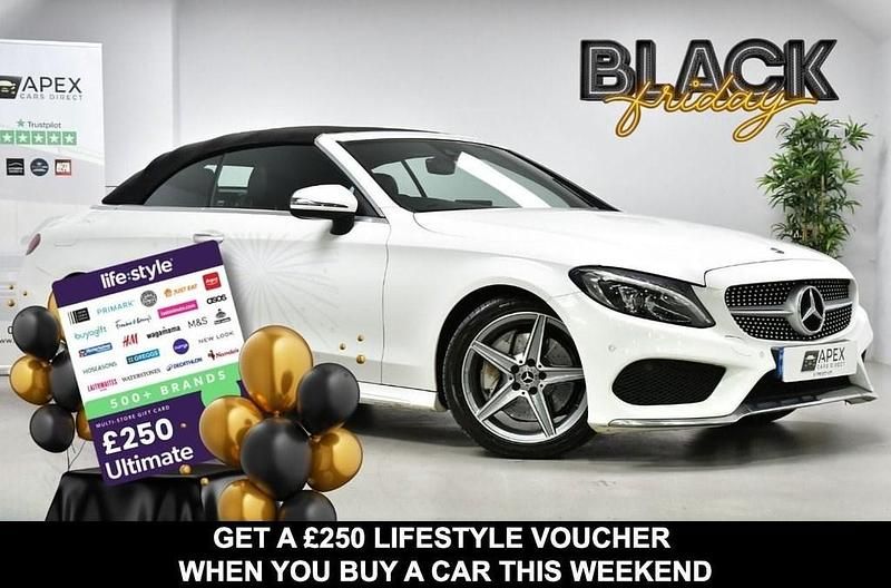 White Used 2017 Mercedes C250 AMG line Cabriolet | £16,495 (Fair price) - Image 1/3