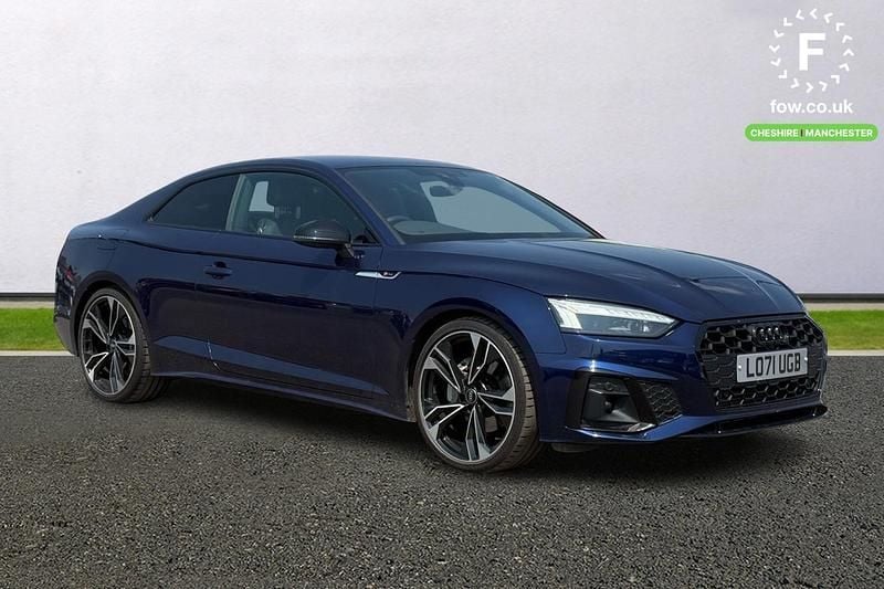 Blue Used 2022 Audi A5 Black Edition Coupe | £24,599 (Good price) - Image 1/4