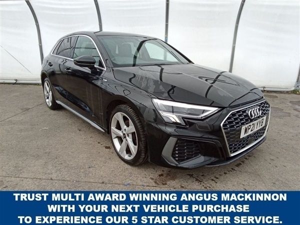Black Used 2021 Audi A3 Sportback S-Line Hatchback | £23,227 (Expensive) - Image 1/1