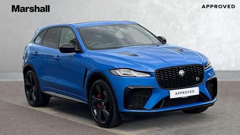 Metallic ultra blue Used 2024 Jaguar F-Pace SVR SUV | £75,990 - Image 1/4