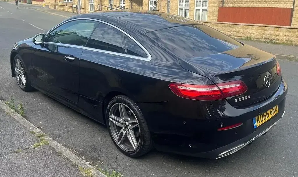 Used Mercedes E220 AMG line 2017 Black Coupe