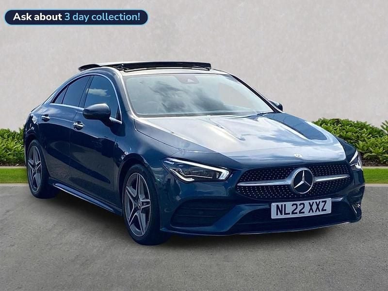 Blue Used 2022 Mercedes CLA180 AMG Line Premium Plus Sedan | £26,273 (Fair price) - Image 1/4