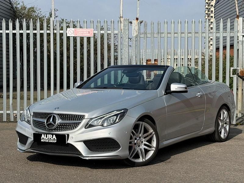 Used Mercedes E350 AMG line 258 HP (189 kW) 2017 Silver Cabriolet