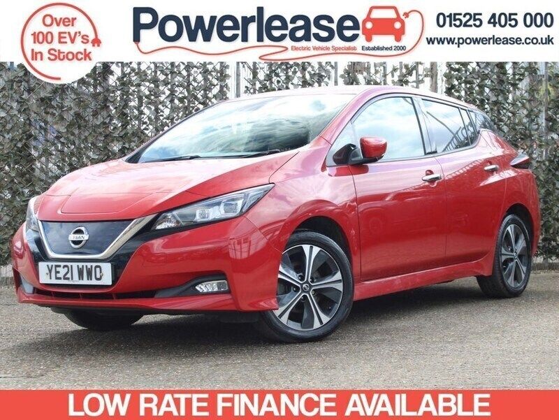 Red Used 2021 Nissan Leaf Tekna Hatchback | £9,989 (Good price) - Image 1/4