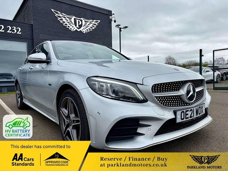 Used Mercedes C300e AMG line 2021 Silver Sedan