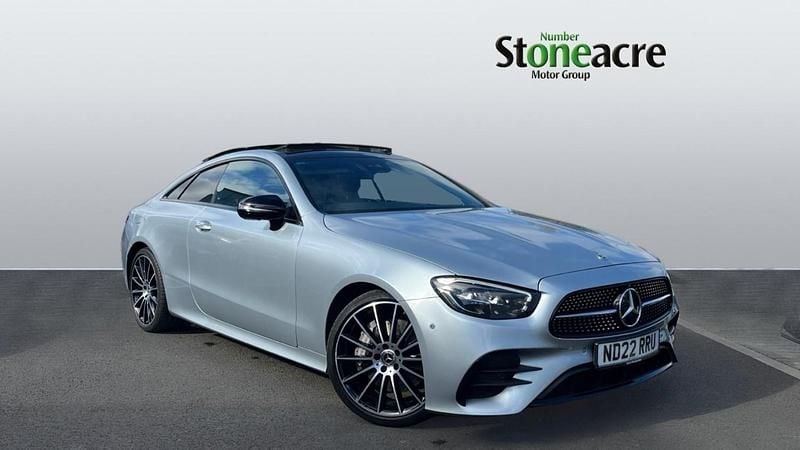 Used Mercedes E300 AMG line 258 HP (189 kW) 2022 Silver Coupe