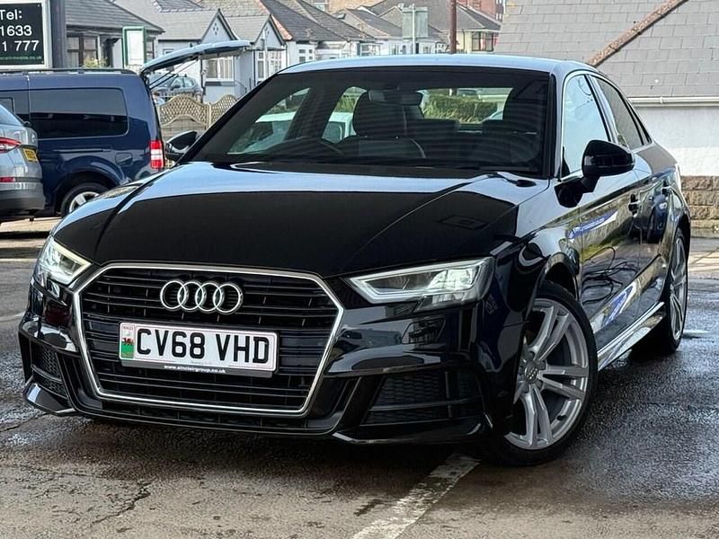 Used Audi A3 S-Line 150 HP (110 kW) 2018 Black Sedan