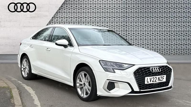 White Used 2022 Audi A3 Sport Sedan | £21,695 (Fair price) - Image 1/4