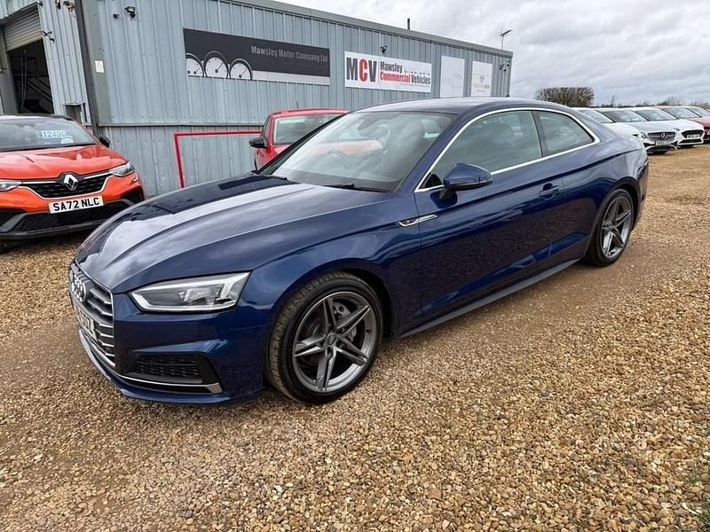Used Audi A5 S-Line 190 HP (139 kW) 2018 Blue Coupe