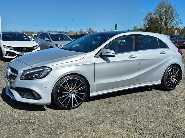 Used Mercedes A200 AMG Line Premium Plus 136 HP (100 kW) 2017 Silver Hatchback