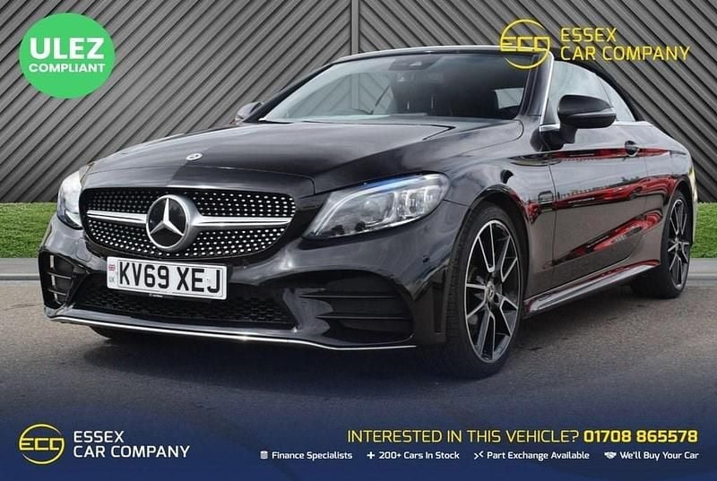 Black Used 2019 Mercedes C300 AMG Line Premium Cabriolet | £19,990 (Fair price) - Image 1/4