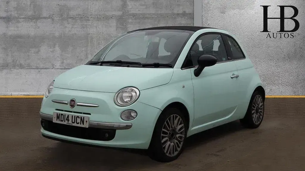 Used Fiat 500 69 HP (50 kW) 2014 Green Cabriolet