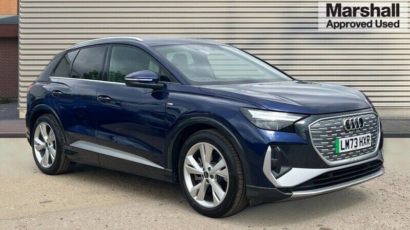 Blue Used 2023 Audi Q4 e-tron S-Line SUV | £27,941 (Good price) - Image 1/4