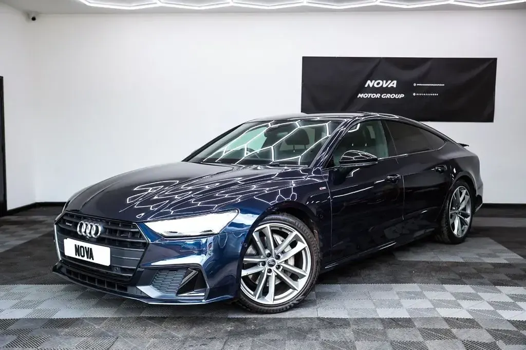 Used Audi A7 Sportback Black Edition 286 HP (210 kW) 2020 Blue Hatchback