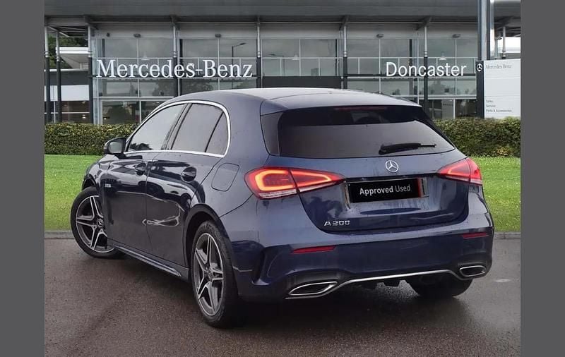 Used Mercedes A200 AMG line 161 HP (118 kW) 2021 Blue Hatchback