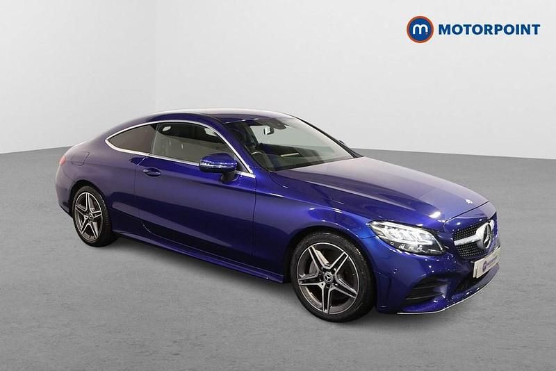 Blue Used 2021 Mercedes C300 AMG line Coupe | £21,699 (Super price) - Image 1/4