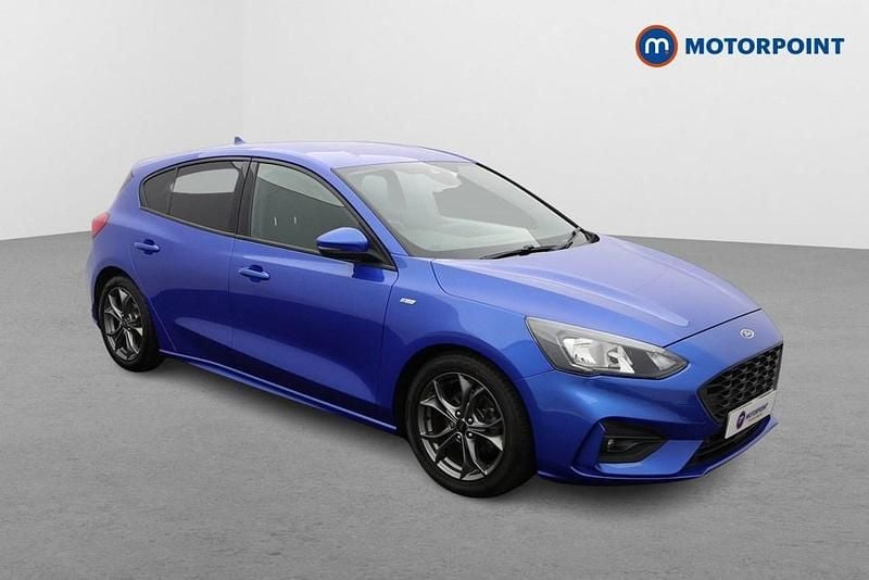 Blue Used 2019 Ford Focus ST-Line Hatchback | £11,899 (Fair price) - Image 1/4