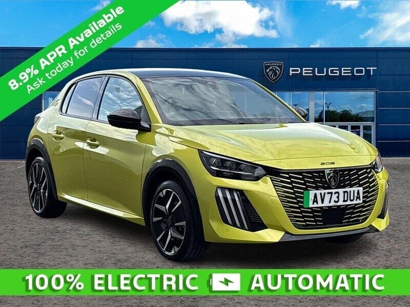 Yellow Used 2024 Peugeot e-208 GTi Hatchback | £19,495 (Super price) - Image 1/4