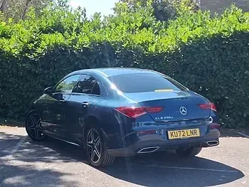 Used Mercedes CLA250e AMG Line Premium 218 HP (160 kW) 2022 Blue Coupe